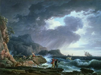 Tempête en mer, 1752